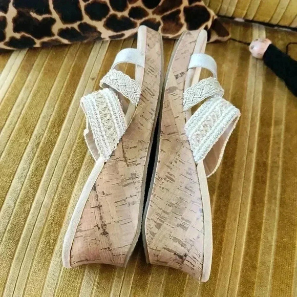 JellyPop Glendale Cork Wedge Sandals With Memory Foam Size 10 - Picture 4 of 12